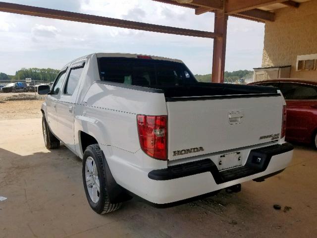 5FPYK16519B100894 - 2009 HONDA RIDGELINE WHITE photo 3