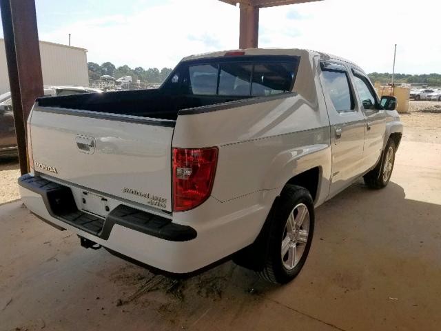 5FPYK16519B100894 - 2009 HONDA RIDGELINE WHITE photo 4