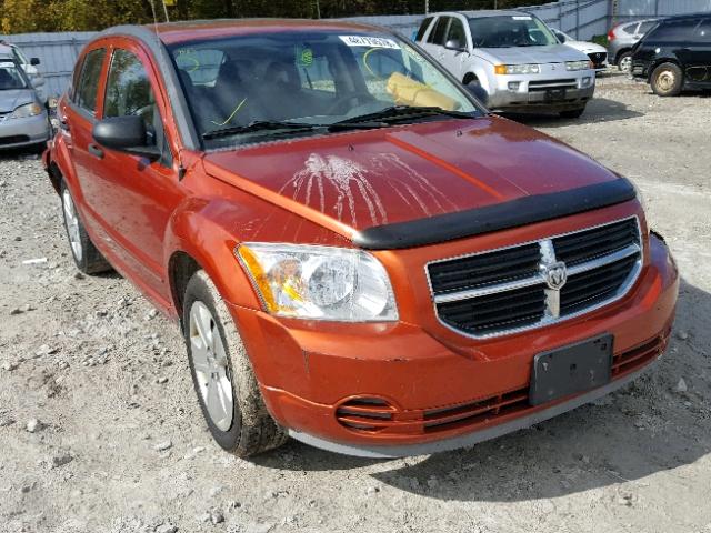 1B3HB48B77D581477 - 2007 DODGE CALIBER SX ORANGE photo 1