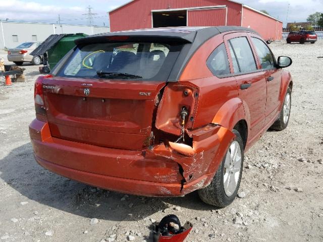 1B3HB48B77D581477 - 2007 DODGE CALIBER SX ORANGE photo 4