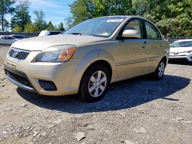 KNADH4A3XA6634924 - 2010 KIA RIO LX TAN photo 2