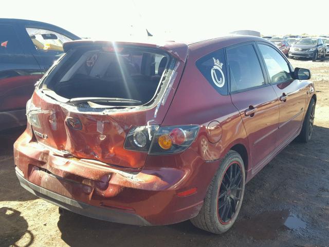 JM1BK143661529839 - 2006 MAZDA 3 HATCHBAC MAROON photo 4