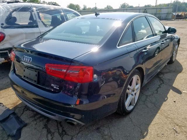 WAUHGAFC0FN040111 - 2015 AUDI A6 PRESTIG BLUE photo 4