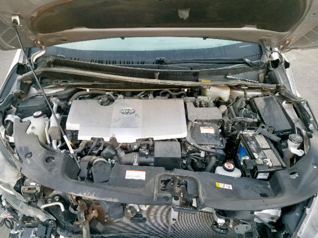 JTDKARFP0H3030107 - 2017 TOYOTA PRIUS PRIM ვერცხლისფერი ფოტო 7