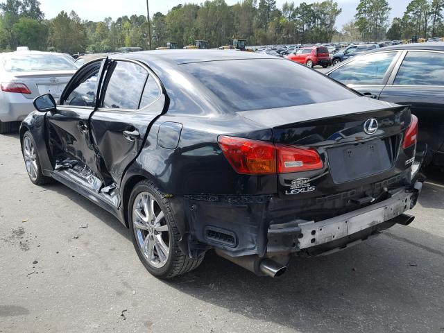 JTHBE262862002301 - 2006 LEXUS IS 350 BLACK photo 3