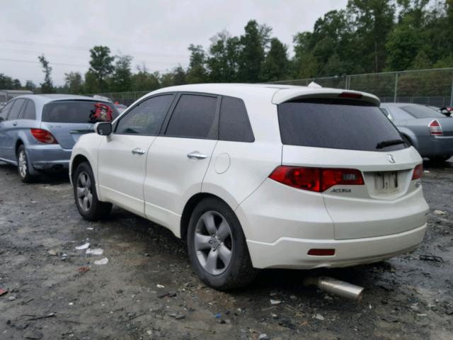 5J8TB18598A012538 - 2008 ACURA RDX TECHNO WHITE photo 3