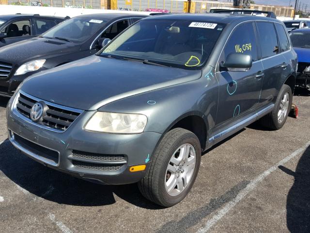 WVGCM77L85D010412 - 2005 VOLKSWAGEN TOUAREG 4. GREEN photo 2