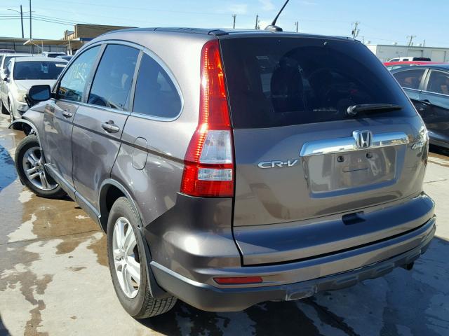 5J6RE4H77BL012790 - 2011 HONDA CR-V EXL SILVER photo 3