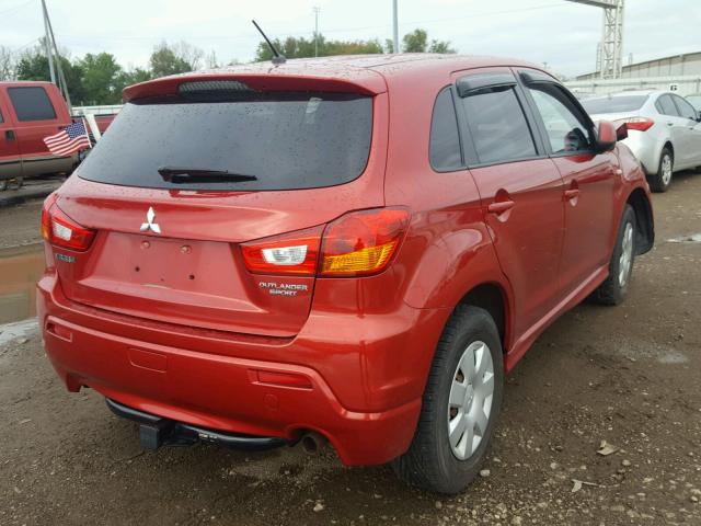 JA4AP3AU5BZ006923 - 2011 MITSUBISHI OUTLANDER RED photo 4