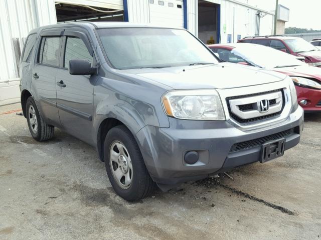 5FNYF3H29BB054796 - 2011 HONDA PILOT LX GRAY photo 1