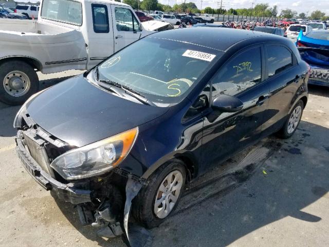 KNADM5A33C6066424 - 2012 KIA RIO LX BLACK photo 2