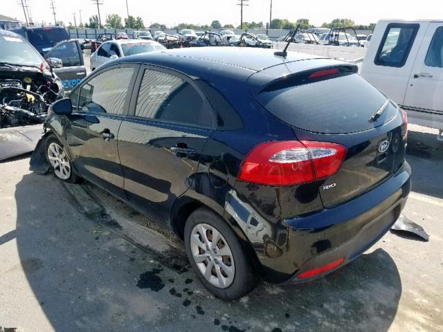 KNADM5A33C6066424 - 2012 KIA RIO LX BLACK photo 3