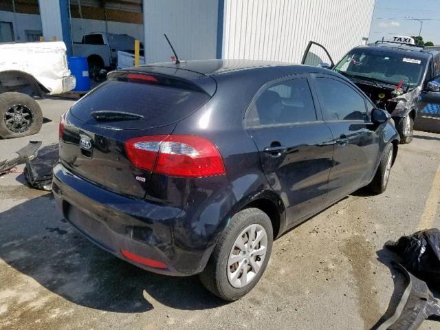 KNADM5A33C6066424 - 2012 KIA RIO LX BLACK photo 4