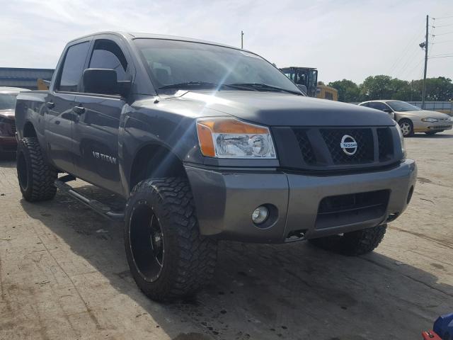 1N6AA0EJ5EN500973 - 2014 NISSAN TITAN S GRAY photo 1