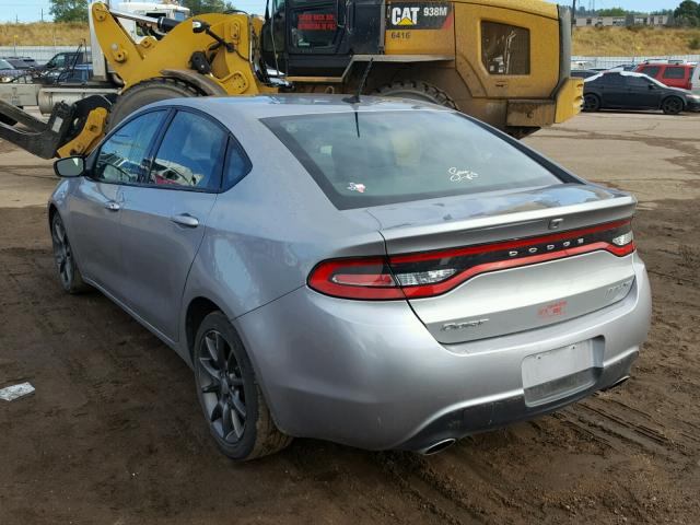 1C3CDFBB0FD298719 - 2015 DODGE DART SXT SILVER photo 3