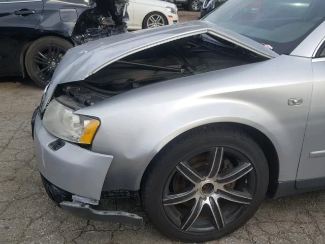 WAULT68E73A165319 - 2003 AUDI A4 3.0 QUA SILVER photo 9