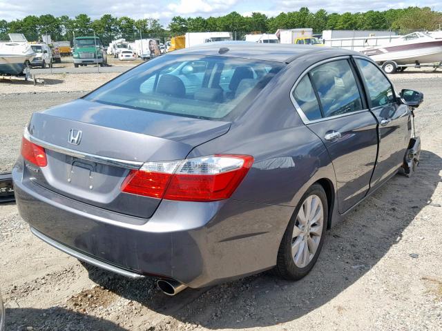 1HGCR2F85DA016367 - 2013 HONDA ACCORD EXL GRAY photo 4