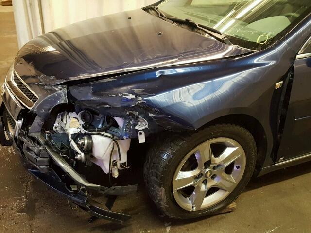 1G1ZH57B584207887 - 2008 CHEVROLET MALIBU 1LT BLUE photo 9