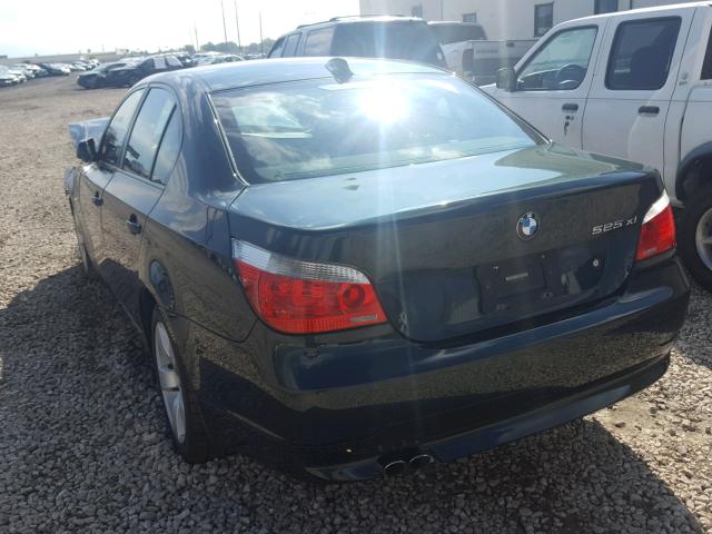 WBANF33517CS39852 - 2007 BMW 525 XI GREEN photo 3