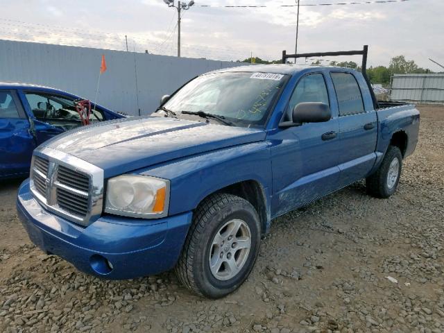 1D7HW48N76S654358 - 2006 DODGE DAKOTA QUA BLUE photo 2