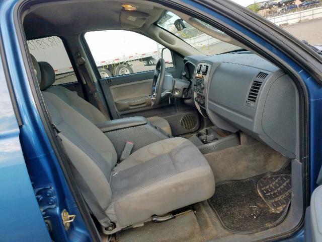 1D7HW48N76S654358 - 2006 DODGE DAKOTA QUA BLUE photo 5