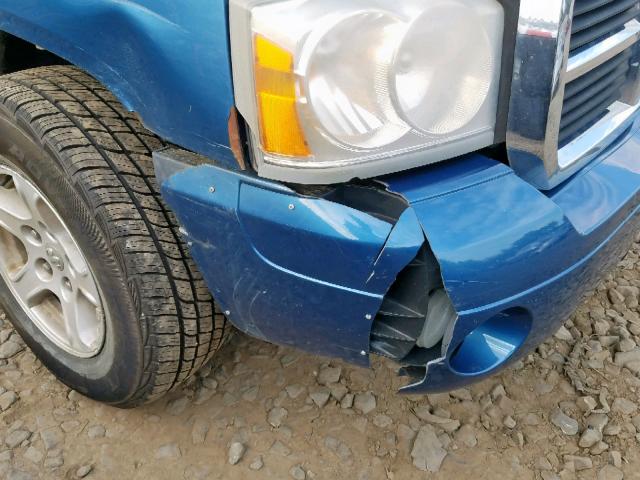 1D7HW48N76S654358 - 2006 DODGE DAKOTA QUA BLUE photo 9