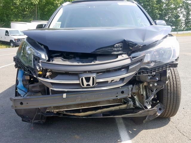 5J6RM4H76DL048492 - 2013 HONDA CR-V EXL BLACK photo 9