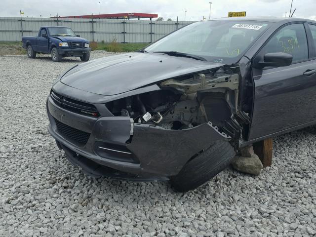 1C3CDFBB0FD142616 - 2015 DODGE DART SXT GRAY photo 9