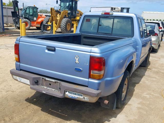 1FTCR14A8VPA85356 - 1997 FORD RANGER SUP BLUE photo 4