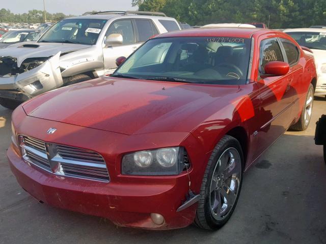 2B3CA3CV8AH196853 - 2010 DODGE CHARGER SX RED photo 2