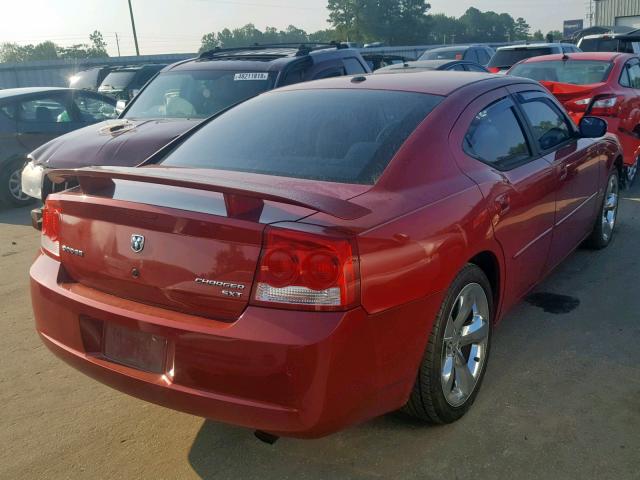 2B3CA3CV8AH196853 - 2010 DODGE CHARGER SX RED photo 4