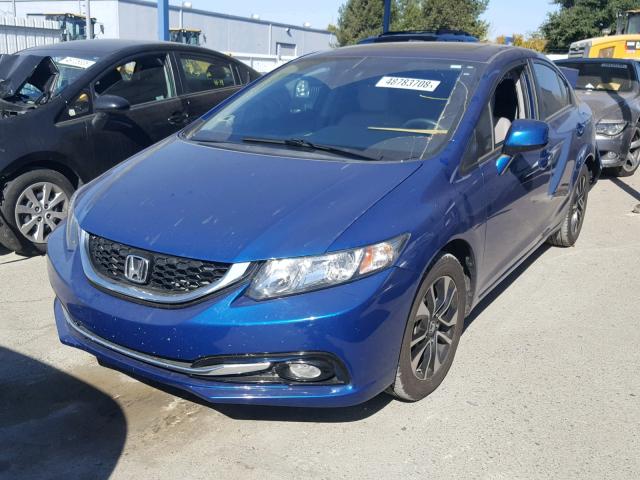 19XFB2F95DE287225 - 2013 HONDA CIVIC EXL BLUE photo 2