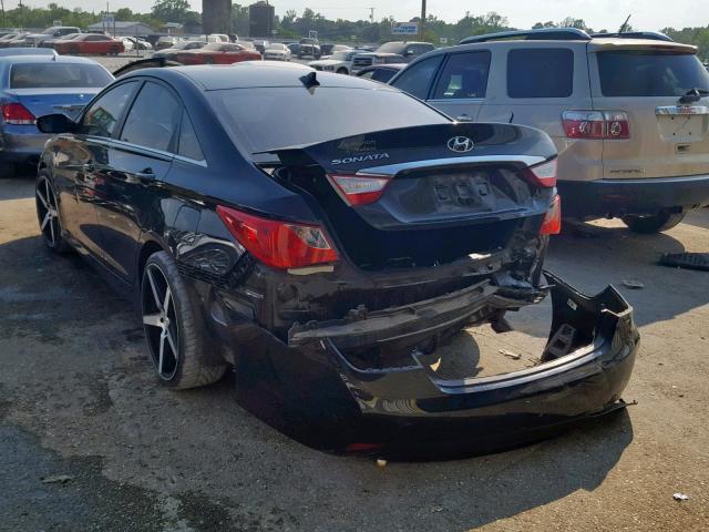 5NPEB4AC6EH930785 - 2014 HYUNDAI SONATA GLS BLACK photo 3