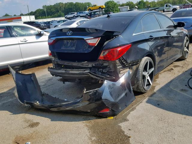 5NPEB4AC6EH930785 - 2014 HYUNDAI SONATA GLS BLACK photo 4