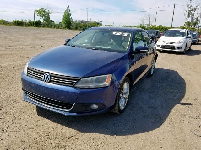 3VWLL7AJ7BM095660 - 2011 VOLKSWAGEN JETTA TDI BLUE photo 2