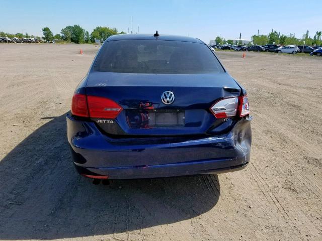 3VWLL7AJ7BM095660 - 2011 VOLKSWAGEN JETTA TDI BLUE photo 9