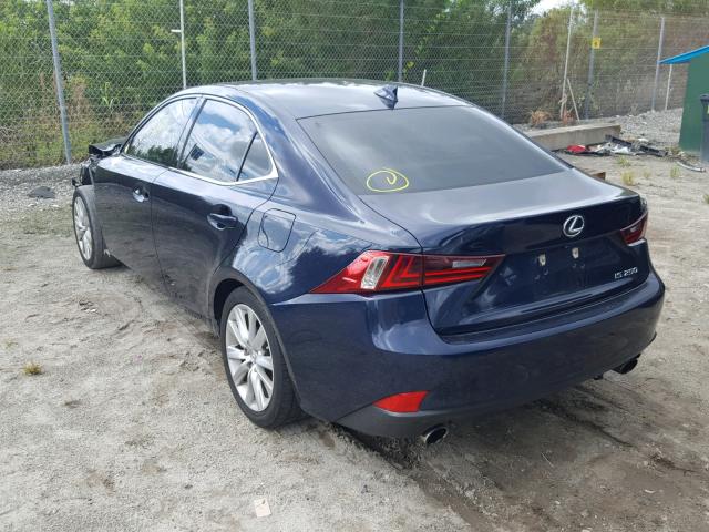 JTHBF1D29F5060328 - 2015 LEXUS IS 250 BLUE photo 3