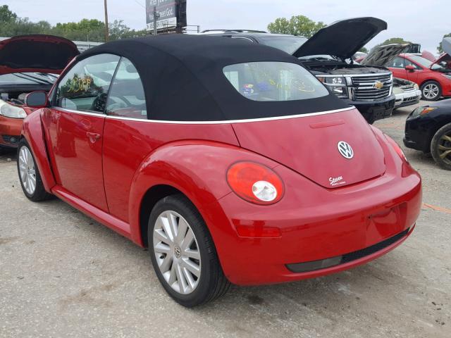 3VWRF31Y19M400989 - 2009 VOLKSWAGEN NEW BEETLE RED photo 3