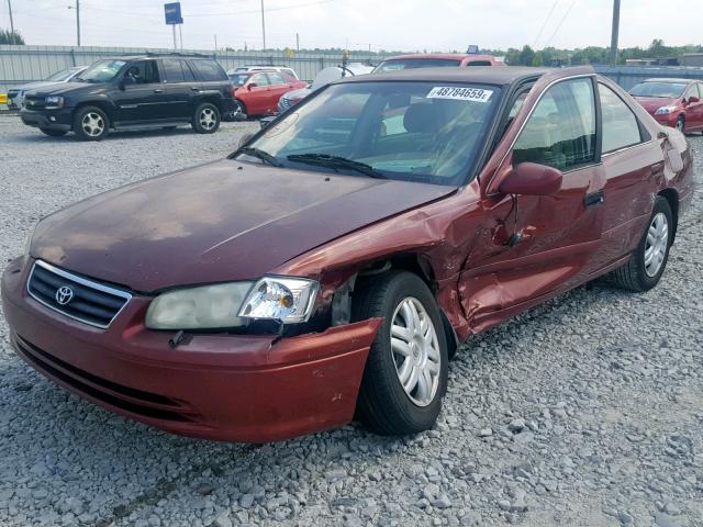 4T1BG22K5YU757605 - 2000 TOYOTA CAMRY CE RED photo 2