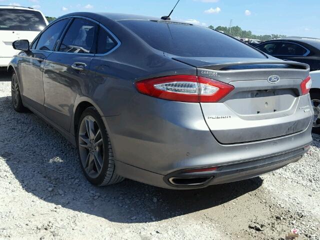 3FA6P0K93DR197260 - 2013 FORD FUSION TIT GRAY photo 3