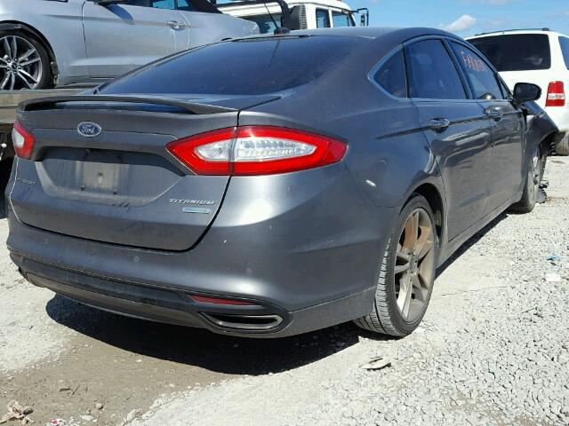 3FA6P0K93DR197260 - 2013 FORD FUSION TIT GRAY photo 4