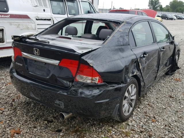 1HGFA16969L028000 - 2009 HONDA CIVIC EXL BLACK photo 4