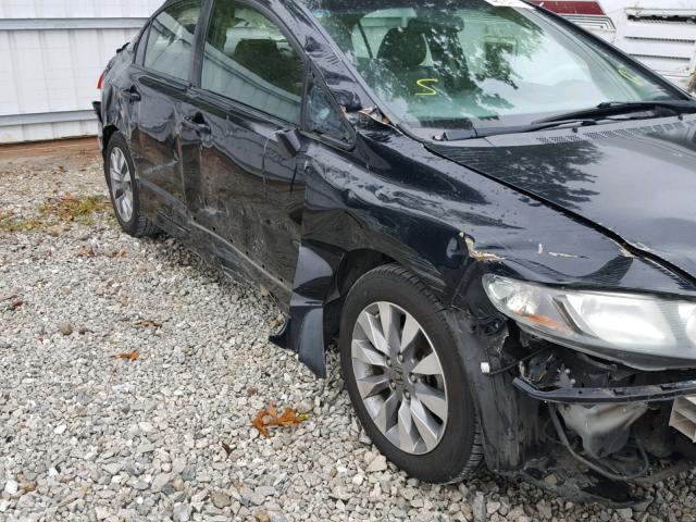 1HGFA16969L028000 - 2009 HONDA CIVIC EXL BLACK photo 9