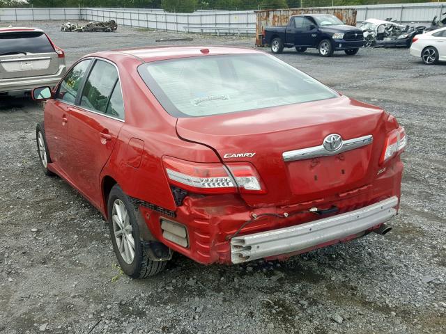 4T4BF3EK2BR153592 - 2011 TOYOTA CAMRY BASE RED photo 3