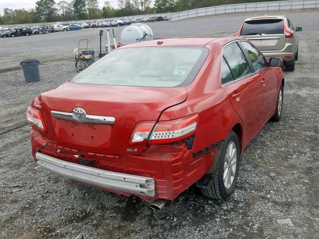 4T4BF3EK2BR153592 - 2011 TOYOTA CAMRY BASE RED photo 4