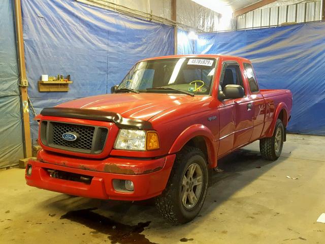 1FTYR15E65PA55554 - 2005 FORD RANGER SUP RED photo 2