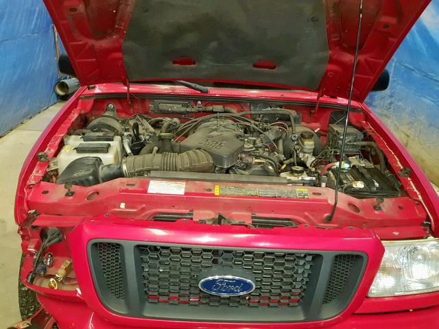 1FTYR15E65PA55554 - 2005 FORD RANGER SUP RED photo 7