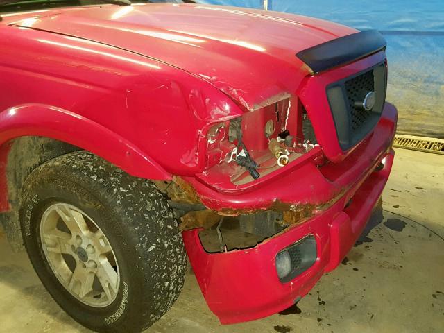 1FTYR15E65PA55554 - 2005 FORD RANGER SUP RED photo 9