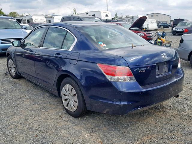 1HGCP2F33AA107496 - 2010 HONDA ACCORD LX BLUE photo 3