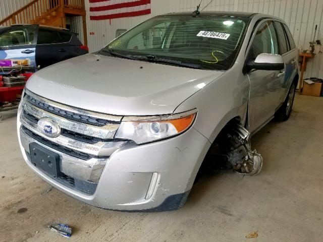 2FMDK4KC7BBB36973 - 2011 FORD EDGE LIMIT SILVER photo 2